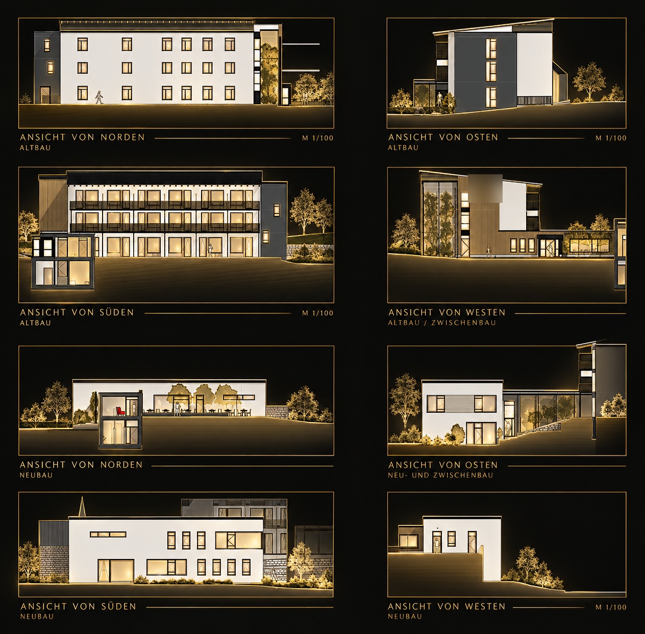 Presented elevations: architectural concept