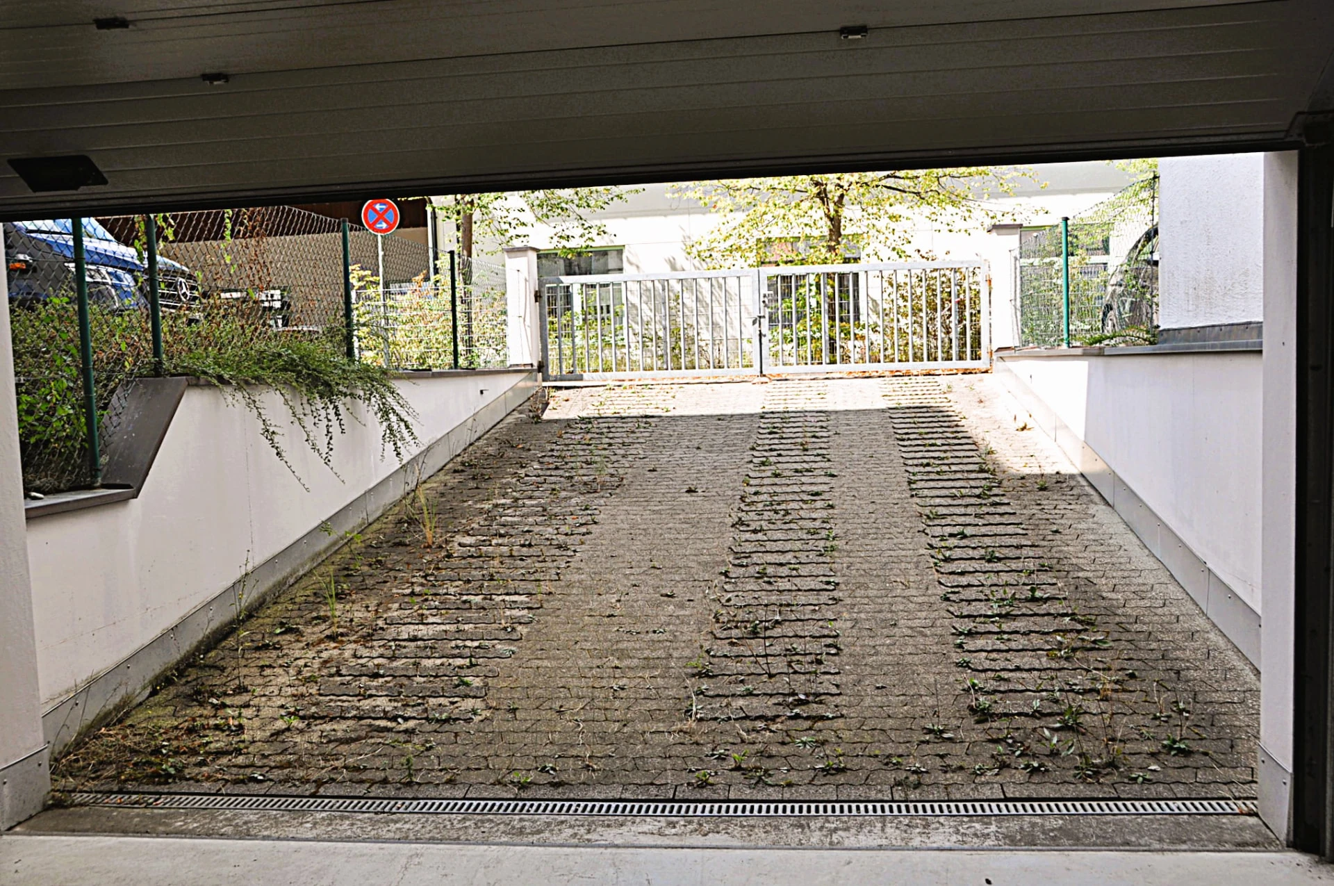 Basement exit, no parking allocation implied
