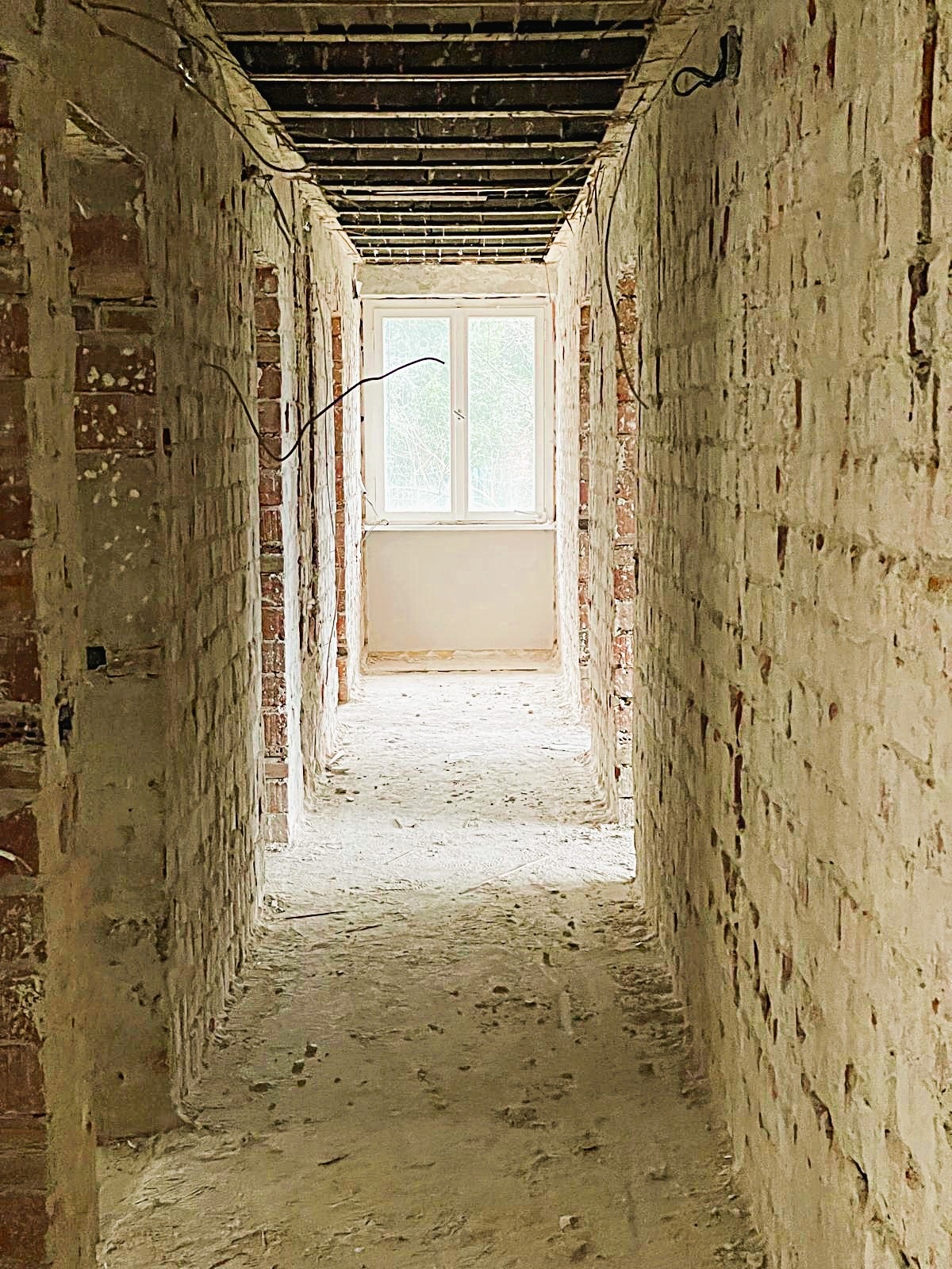 Stripped interior in the existing building