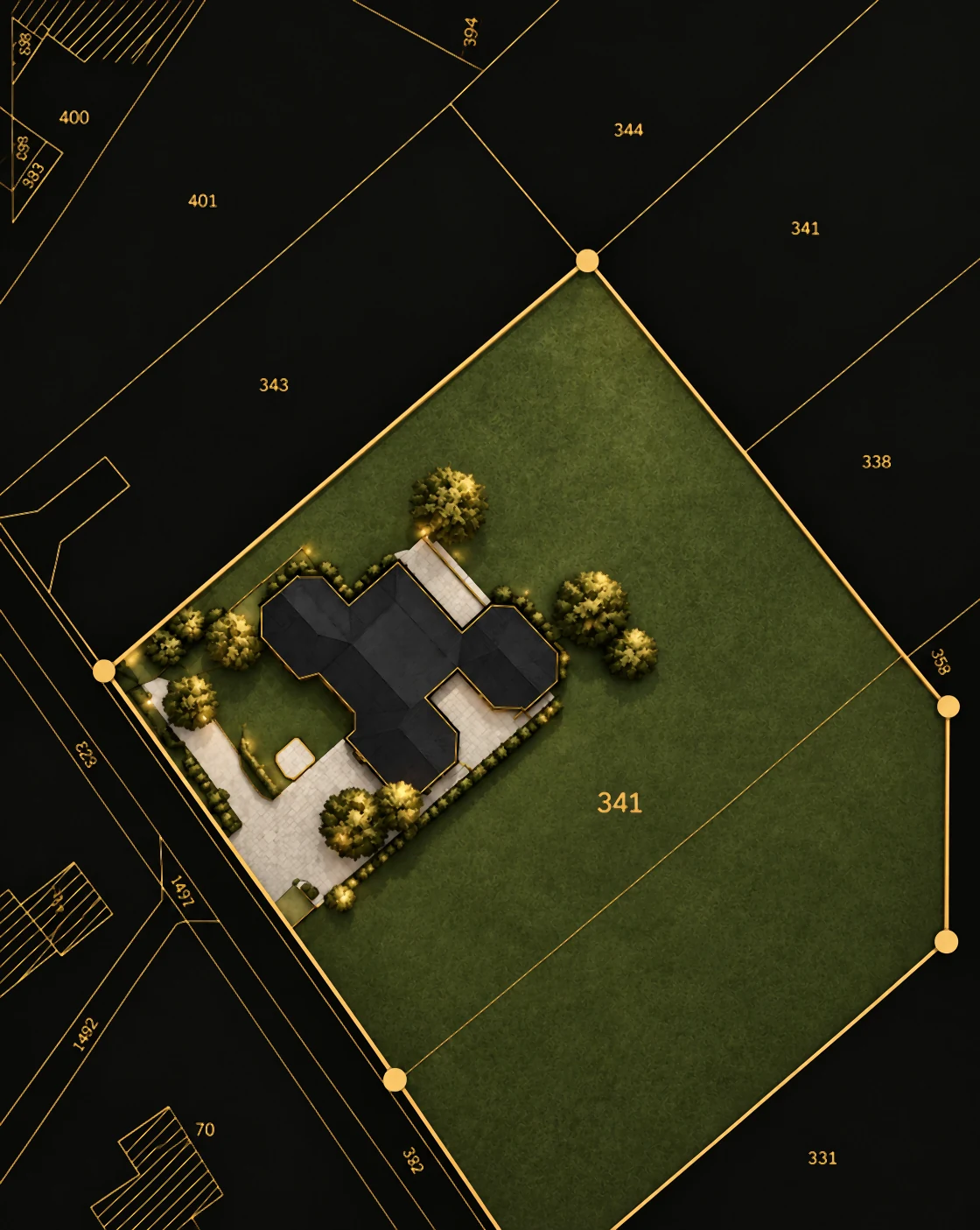 Visualisation of the approximately 10,000 m² site