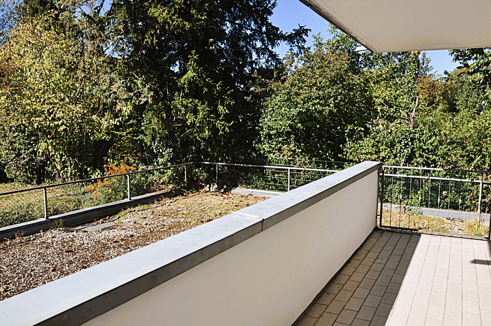 Front balcony overlooking the greenery
