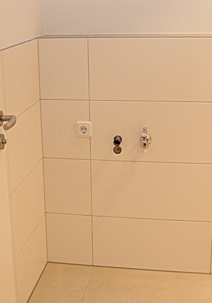 Washing machine connection in the bathroom