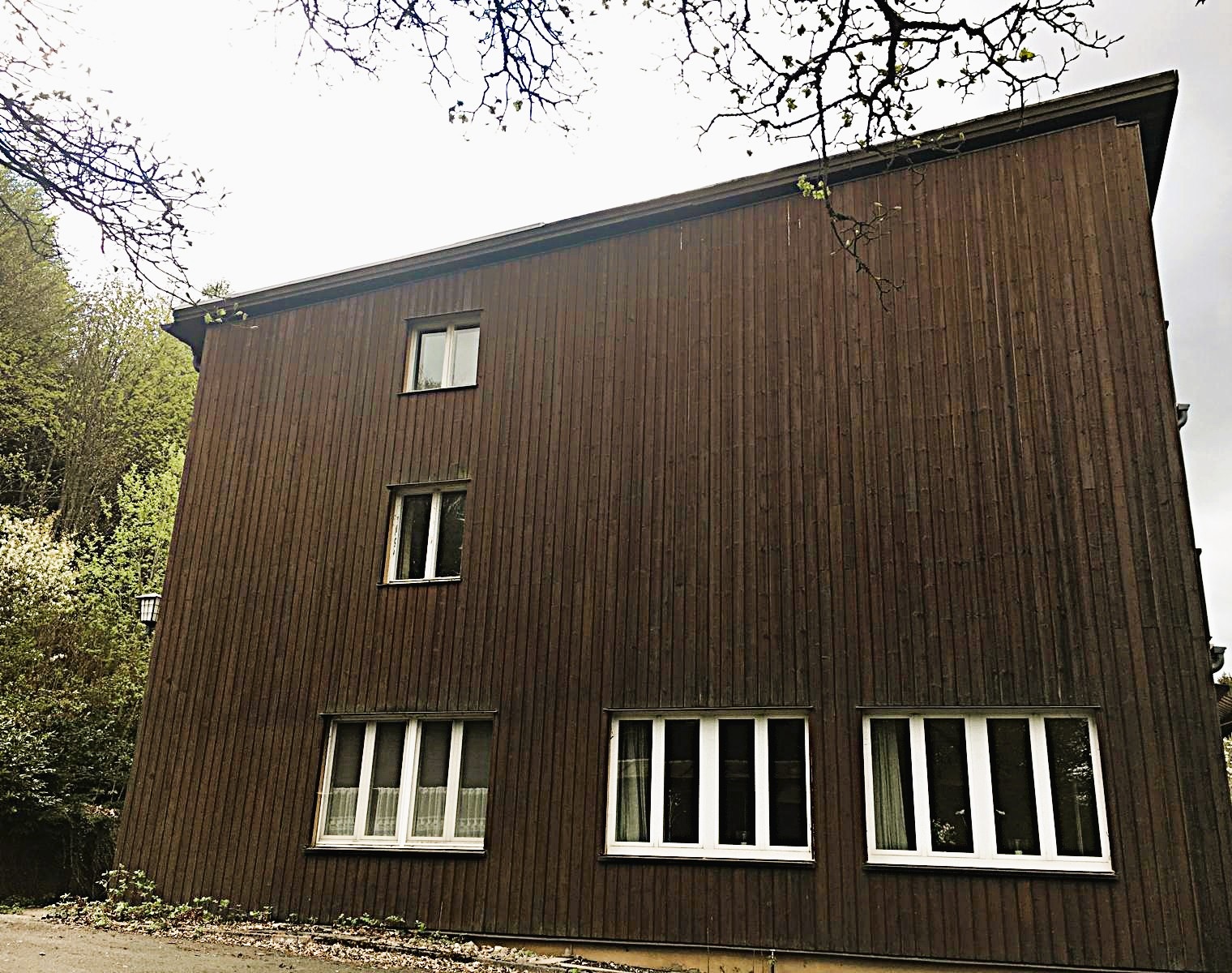 Side view of the existing building