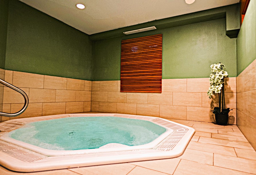 Wellness area with whirlpool and sauna access